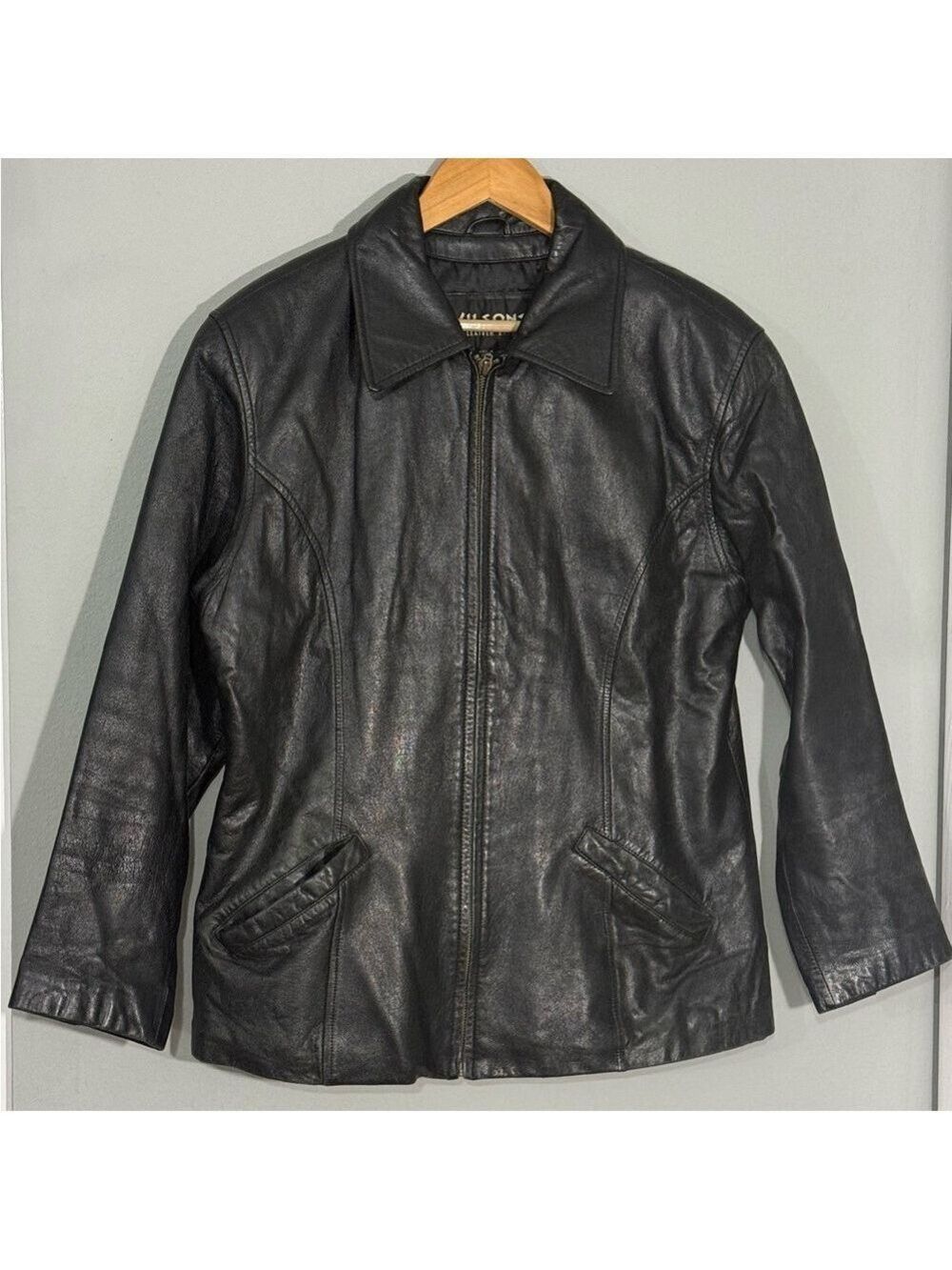 Wilsons Leather Women’s Black Zip Jacket XL Thinsulate Lined